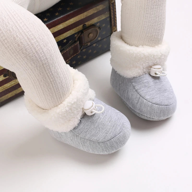 🧣❄️ Bottillons d’Hiver Bébé – Coton Chaud &amp; Semelle Antidérapante – Premiers Pas – 0 à 18 Mois™