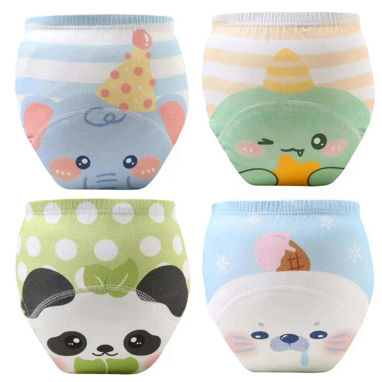 🩲🌿 Lot de 4 Culottes d’Apprentissage Imperméables Bébé – Coton Écologique – Réutilisables &amp; Ultra Douces – 12 à 20 kg – Mixte™ - Planète bébé