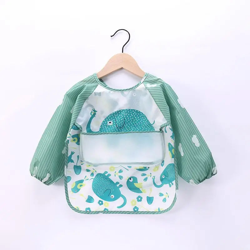 Bavoir Manche Longue Waterproof en EVA pour Bébé – Tablier de Repas Anti-Taches – Ultra Léger &amp; Facile à Nettoyer™