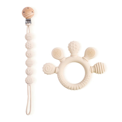 🦁👶 Anneau de Dentition en Silicone – Forme Animale Ludique – Apaisant &amp; Sensoriel™ - Planète bébé