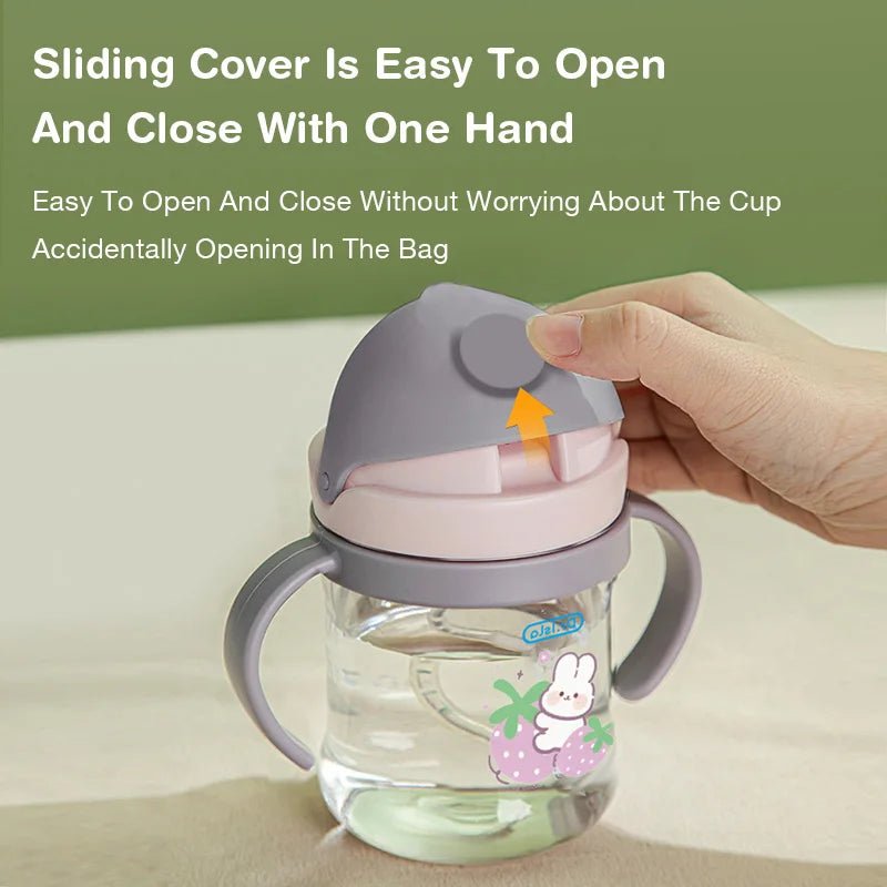 🍼💧 Tasse d’Apprentissage avec Paille – 250 ml | Design Animal Amusant | Sans BPA | Poignées Ergonomiques™ - Planète bébé