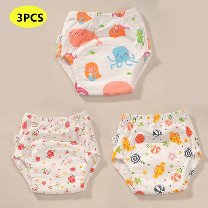 🩲👶 Culotte d'Apprentissage Bébé – Coton Lavable – Couleur Unie – 1 à 3 Ans™