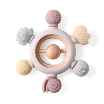 🦁👶 Anneau de Dentition en Silicone – Forme Animale Ludique – Apaisant &amp; Sensoriel™