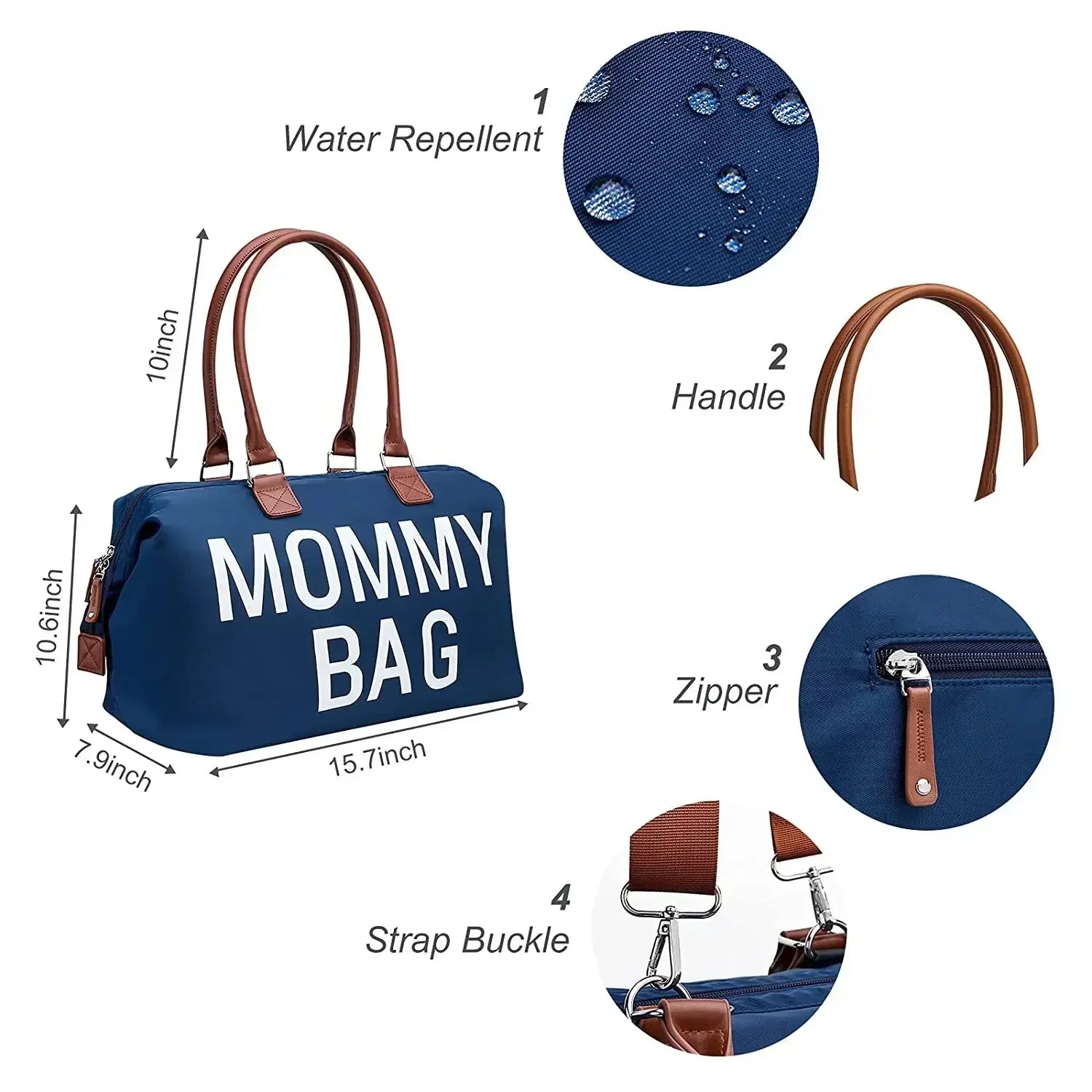 🎀 Mama Tote Bag – Grand Sac à Langer Maternité Style Hobo™ - Planète bébé