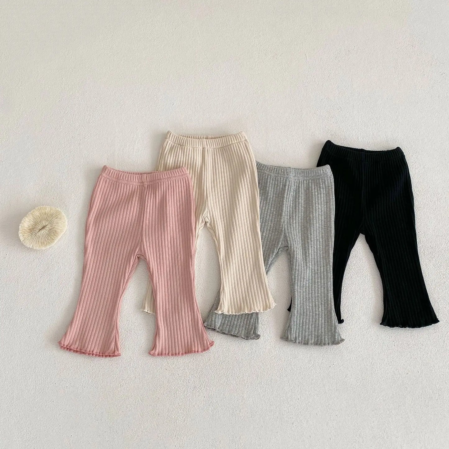 Pantalon Bébé Slim en Coton – Taille Élastique Confortable – Coupe Bootcut Unisexe 1-3 Ans™