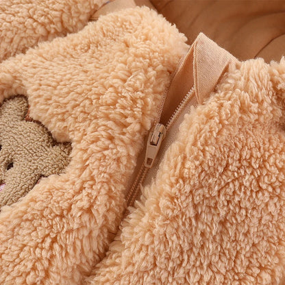 🧸 Combinaison d’Hiver Bébé avec Capuche – Épaisse, Chaude &amp; Mignonne – 0 à 12 Mois™ - Planète bébé