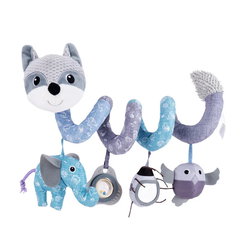 🚗🧸 Jouet de Voiture pour Bébé – Miroir, Grelot, Bruit de Papier &amp; Poignée Squeaky – Jouet d’Éveil pour Siège Auto ou Poussette™