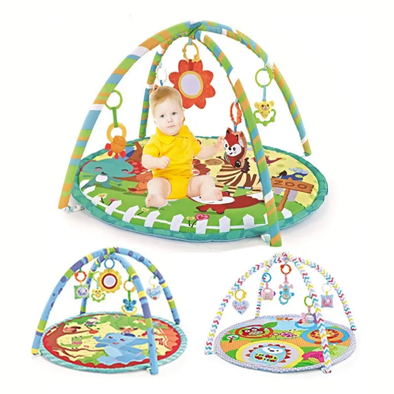 Tapis d’Éveil Bébé avec Arche &amp; Jouets Détachables – Développement Sensoriel™
