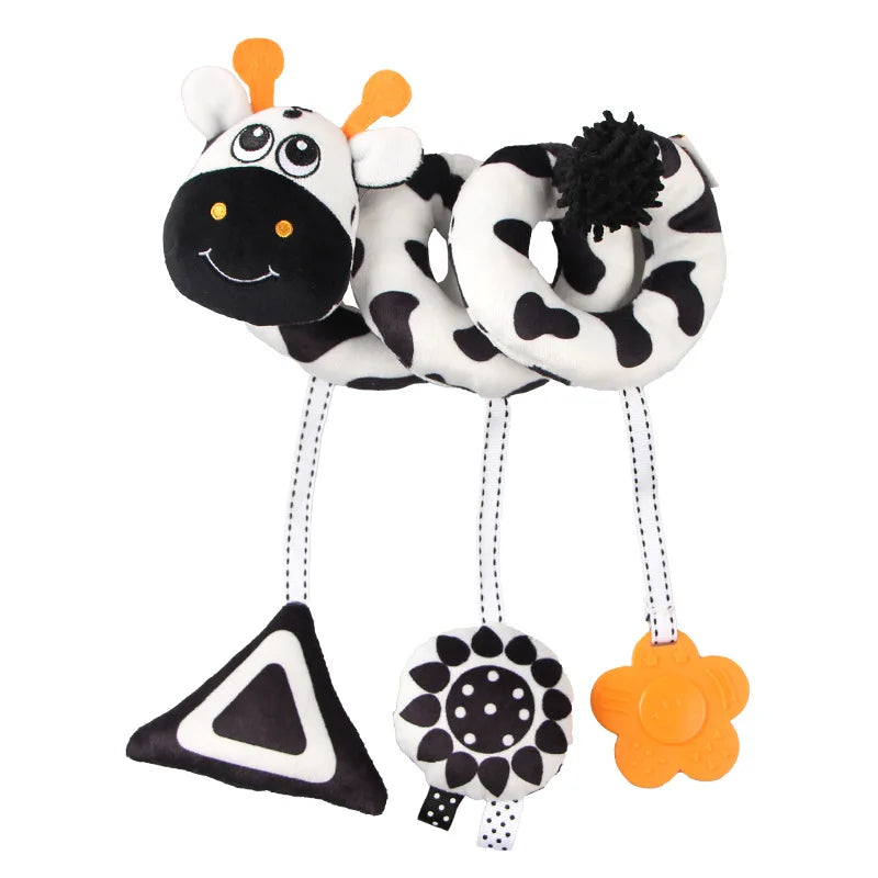 🚗🧸 Jouet de Voiture pour Bébé – Miroir, Grelot, Bruit de Papier &amp; Poignée Squeaky – Jouet d’Éveil pour Siège Auto ou Poussette™