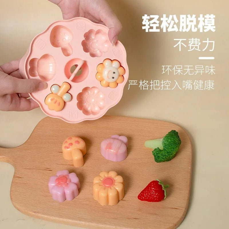 🍽️ Set de Vaisselle en Silicone pour Bébé – 8 Pièces Évolutives et Sûres™ - Planète bébé