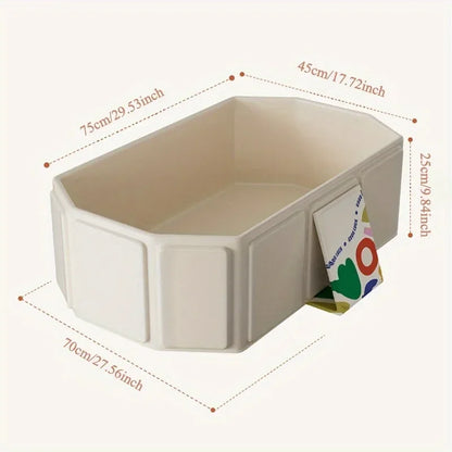 Baignoire Bébé Pliable – Grand Format PVC Épais – Portable, Durable &amp; Polyvalente
