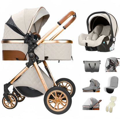 Poussette Bébé 3 en 1 Multifonction – Pliable - Planète bébé