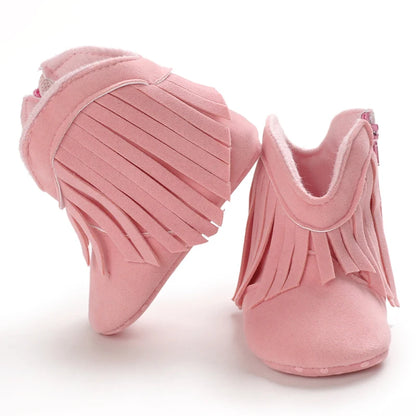 👢❄️ Bottes Bébé Mode à Franges – Chaudes &amp; Antidérapantes – 0 à 18 Mois – Fille &amp; Garçon™