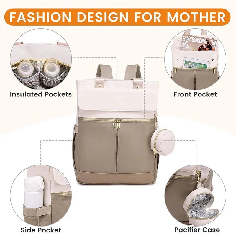 Sac à dos maternité étanche tapis à langer inclus - Planète bébé