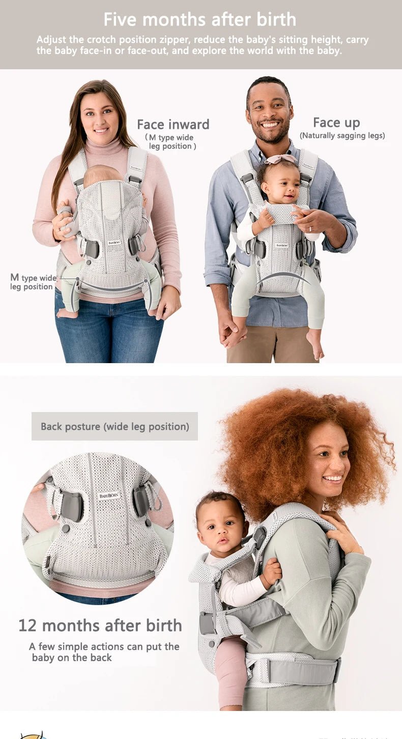 🧸 Porte-Bébé Ergonomique Kangourou – Portage Avant et Dorsal pour Nouveau-né et Bébé™ - Planète bébé