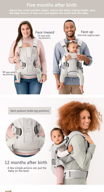 🧸 Porte-Bébé Ergonomique Kangourou – Portage Avant et Dorsal pour Nouveau-né et Bébé™ - Planète bébé