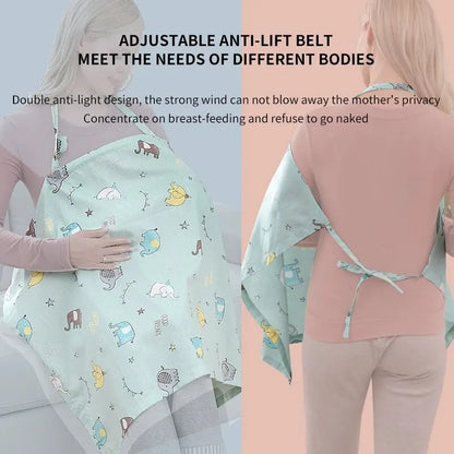 🍼 Cape d’Allaitement d’Été – Multifonction – Anti-regards – Tissu Respirant &amp; Léger – Coton Naturel™