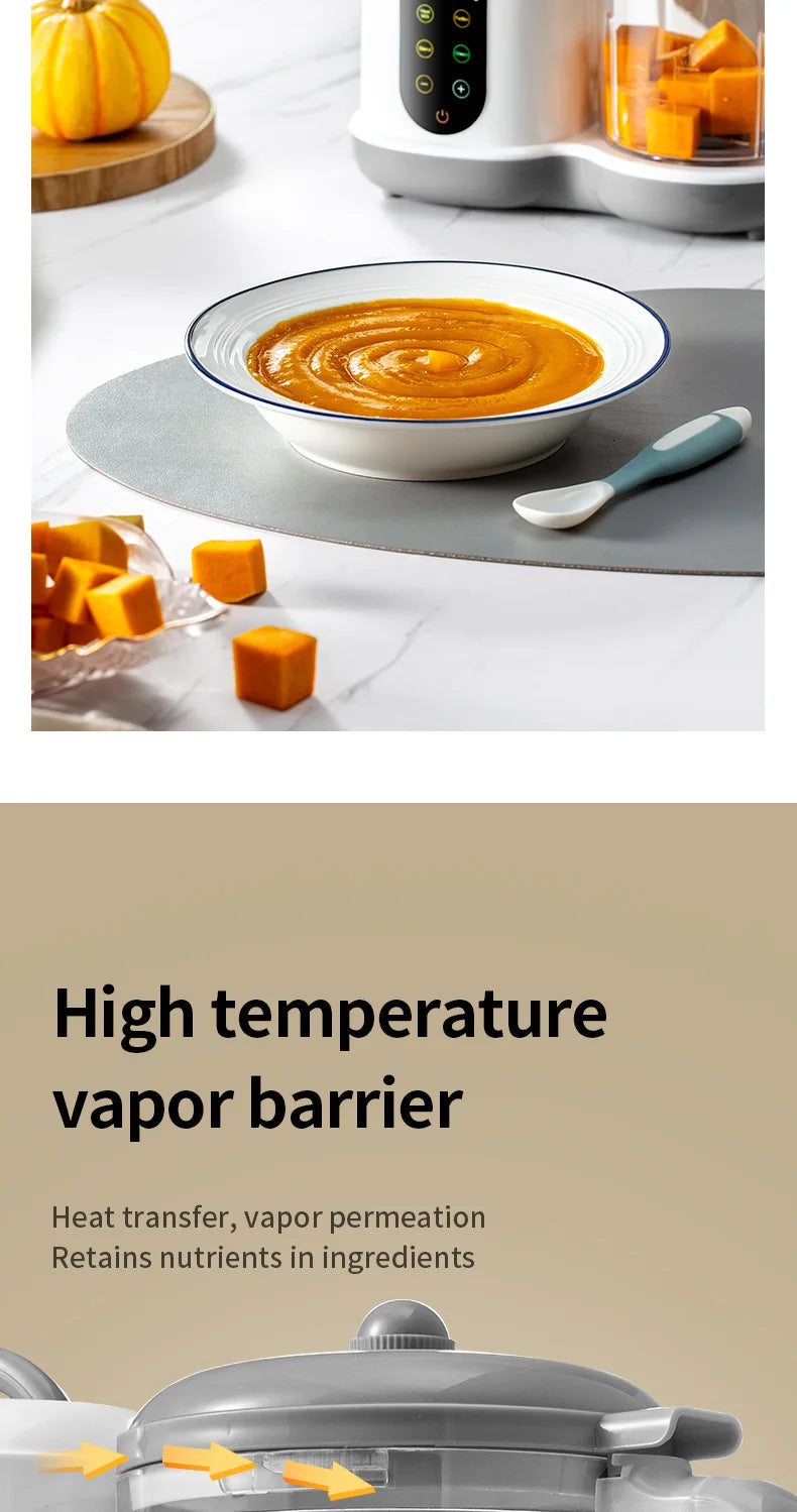 🥣👶 Robot Multifonction pour Alimentation Bébé – Cuiseur Vapeur, Mixeur, Chauffe-Lait &amp; Afficheur de Température™ - Planète bébé
