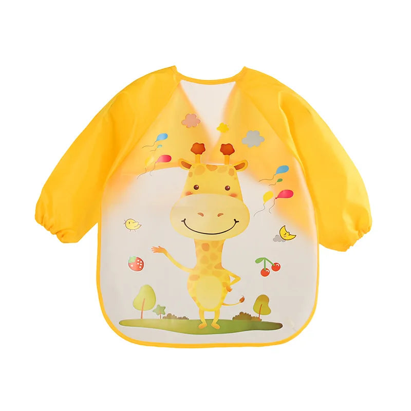 Bavoir Manche Longue Waterproof en EVA pour Bébé – Tablier de Repas Anti-Taches – Ultra Léger &amp; Facile à Nettoyer™