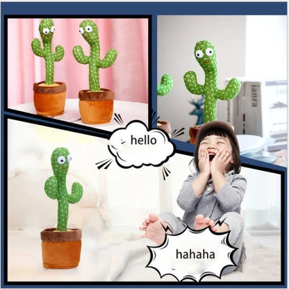 Cactus Dansant Électrique en Peluche – Jouet Musical Interactif qui Parle et Répète – Jouet Éducatif Enfant™ - Planète bébé
