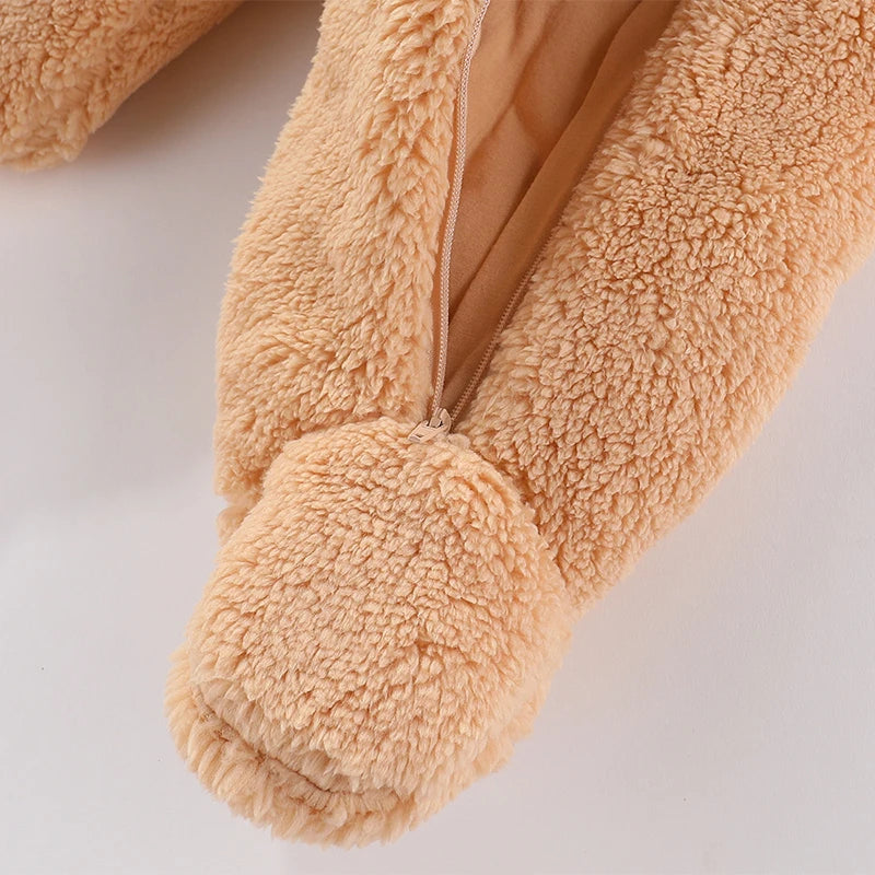 🧸 Combinaison d’Hiver Bébé avec Capuche – Épaisse, Chaude &amp; Mignonne – 0 à 12 Mois™ - Planète bébé