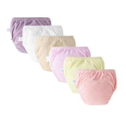 4PCS Pure Plain Solid Color Soft Baby Boys Girls Toddler Training Pants Toilet Pee Potty Learning Underwear Cotton Diaper™ - Planète bébé
