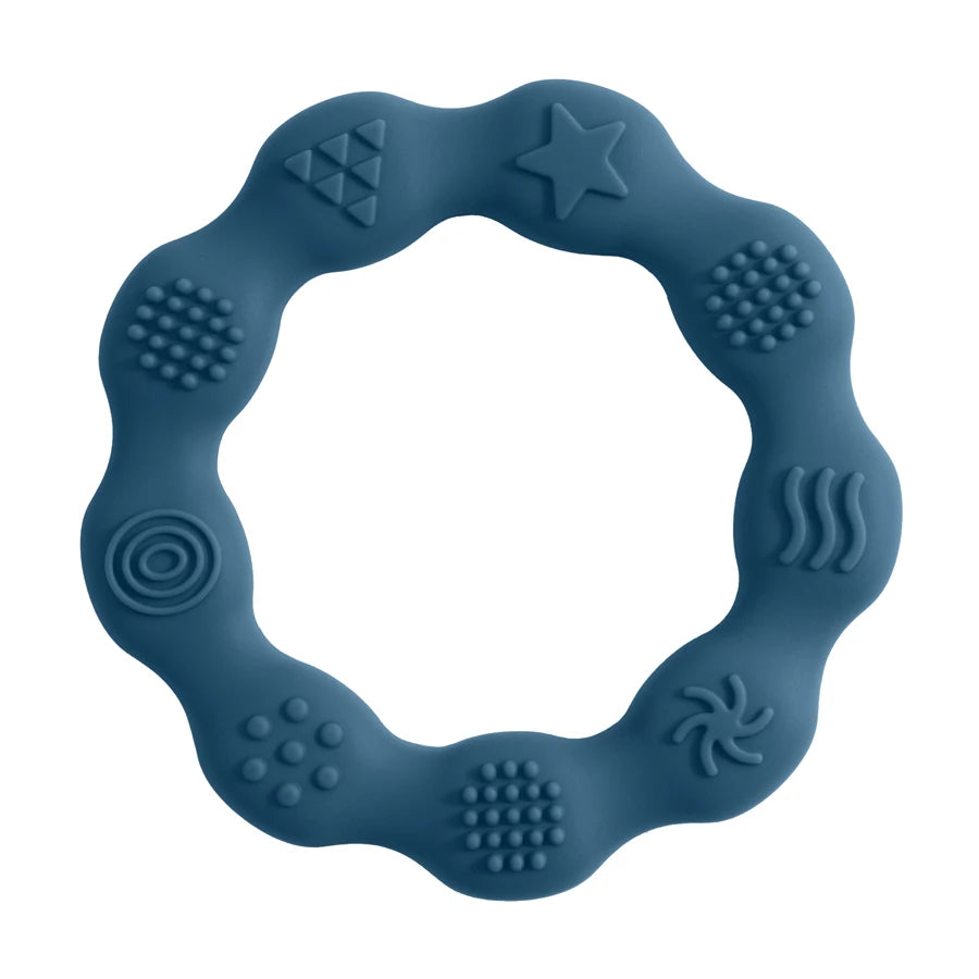 🌸🦷 Anneau de Dentition Fleur – Silicone Alimentaire – Jouet de Molarité &amp; Cognition Tactile pour Bébé™