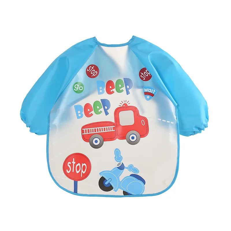 Bavoir Manche Longue Waterproof en EVA pour Bébé – Tablier de Repas Anti-Taches – Ultra Léger &amp; Facile à Nettoyer™