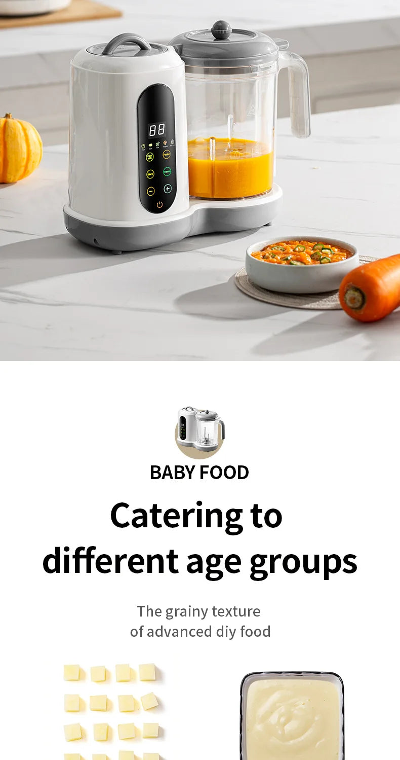 🥣👶 Robot Multifonction pour Alimentation Bébé – Cuiseur Vapeur, Mixeur, Chauffe-Lait &amp; Afficheur de Température™ - Planète bébé