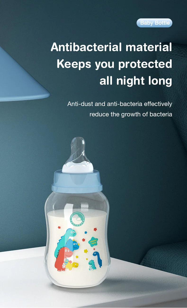 🍼 Lot de 3 Biberons Dr.Isla – 150/240ml – Large Goulot – Sans BPA – Tétine Débit Moyen – Motifs Bébé™