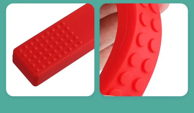 🦷🌈 Collier de Dentition Bébé en Silicone – Pendentif Sensoriel à Mâcher – Thérapie Sensorielle pour Bébé &amp; Enfant™ - Planète bébé