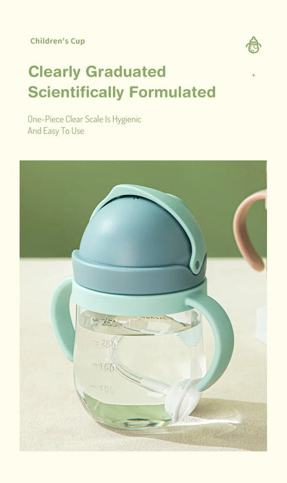 🍼💧 Tasse d’Apprentissage avec Paille – 250 ml | Design Animal Amusant | Sans BPA | Poignées Ergonomiques™ - Planète bébé