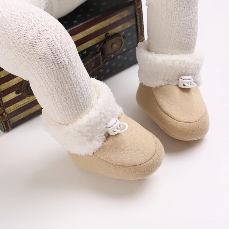 🧣❄️ Bottillons d’Hiver Bébé – Coton Chaud &amp; Semelle Antidérapante – Premiers Pas – 0 à 18 Mois™