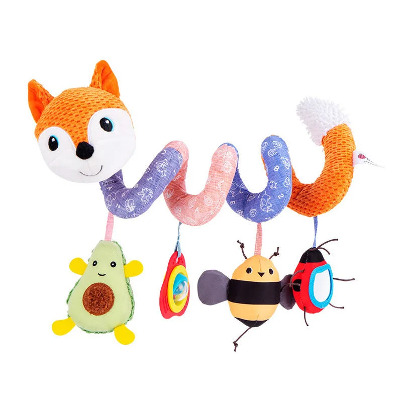🚗🧸 Jouet de Voiture pour Bébé – Miroir, Grelot, Bruit de Papier &amp; Poignée Squeaky – Jouet d’Éveil pour Siège Auto ou Poussette™