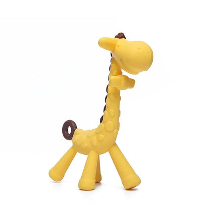🦒💛 Anneau de Dentition Girafe – Silicone Alimentaire – Jouet de Dentition Mignon pour Bébé™