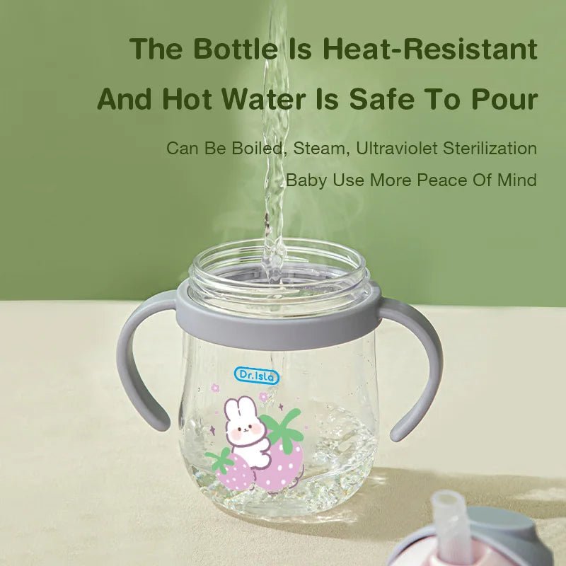 🍼💧 Tasse d’Apprentissage avec Paille – 250 ml | Design Animal Amusant | Sans BPA | Poignées Ergonomiques™ - Planète bébé
