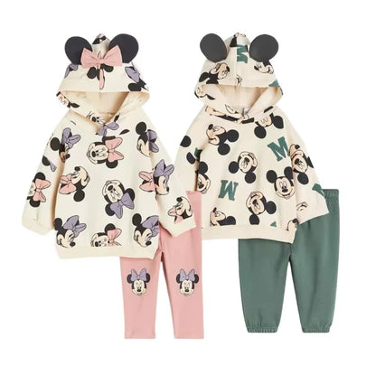 Ensemble Vêtements Bébé Minnie &amp; Mickey – Sweat à Capuche et Leggings Cartoon 2 Pièces™