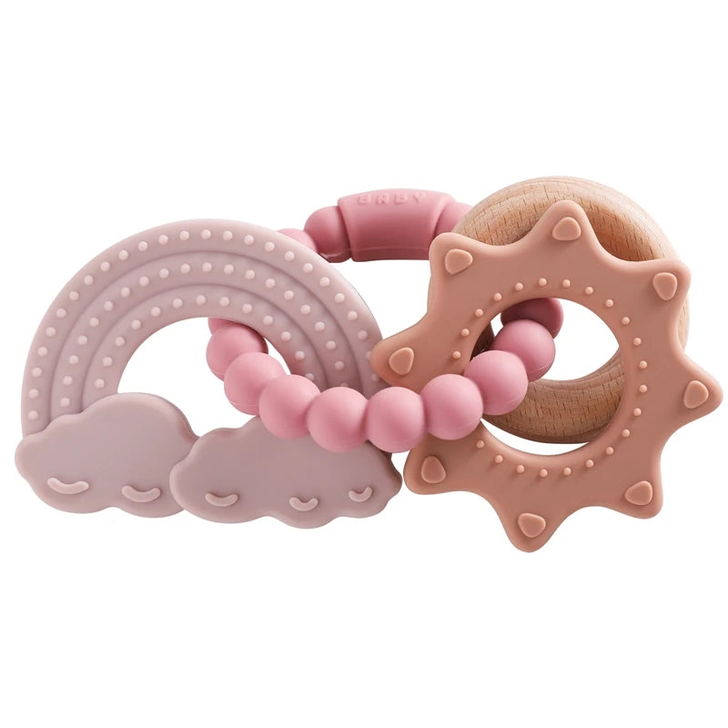 🪐👶 Anneau de Dentition Bébé – Silicone Alimentaire – Bracelet Sensoriel Planète – Dès 0 Mois™
