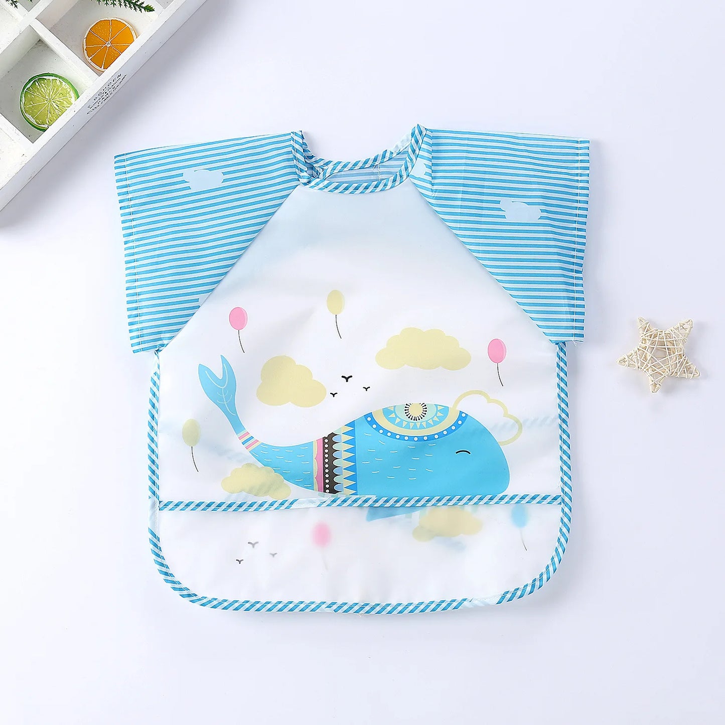 Bavoir Manche Longue Waterproof en EVA pour Bébé – Tablier de Repas Anti-Taches – Ultra Léger &amp; Facile à Nettoyer™