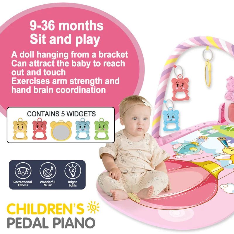 Tapis d’Éveil Musical Bébé – Gym d’Activité avec Piano - Planète bébé