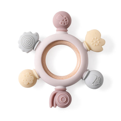 🦁👶 Anneau de Dentition en Silicone – Forme Animale Ludique – Apaisant &amp; Sensoriel™ - Planète bébé