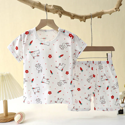Ensemble Pyjama Été Bébé et Enfant – Coton Doux Cartoon 2 Pièces™