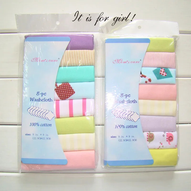 Lot de Serviettes Bébé 100% Coton 5/8PCS™ – Lingettes Douces pour Salive, Bain et Soin Quotidien
