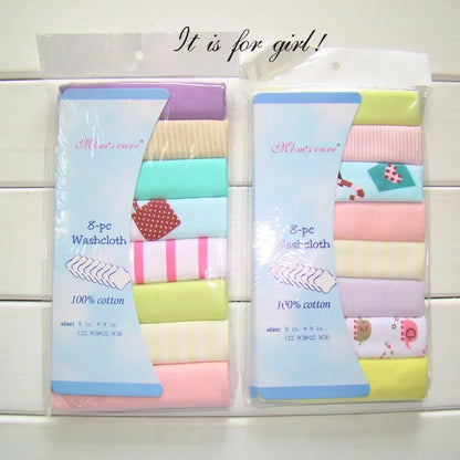 Lot de Serviettes Bébé 100% Coton 5/8PCS™ – Lingettes Douces pour Salive, Bain et Soin Quotidien