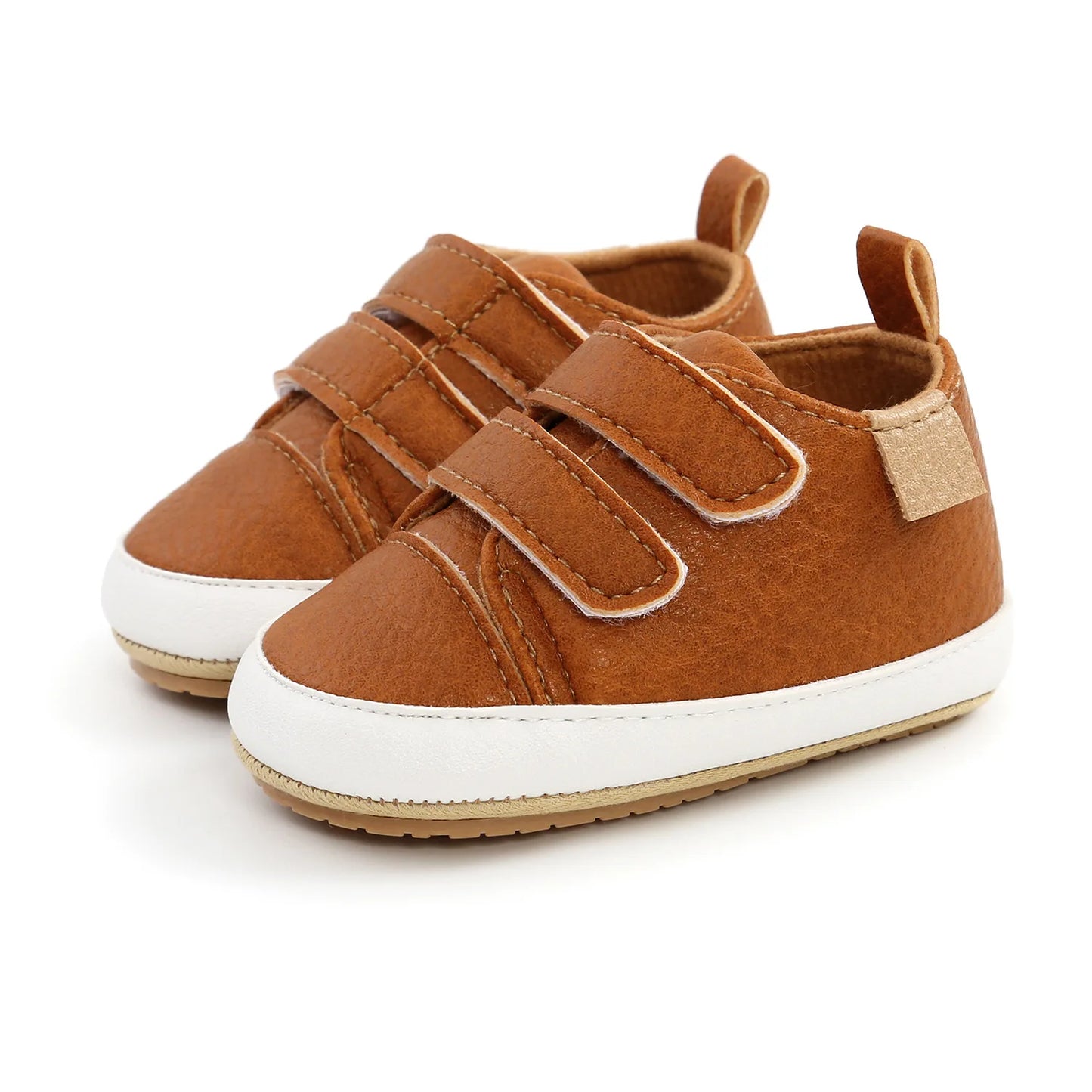🍼 Chaussures Bébé en Cuir Rétro – Semelle Antidérapante – Meckior™