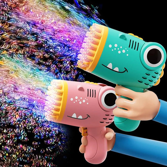 🦖 Pistolet à Bulles Dinosaure 40 Trous – Jouet à Bulles Électrique pour Enfants™ - Planète bébé