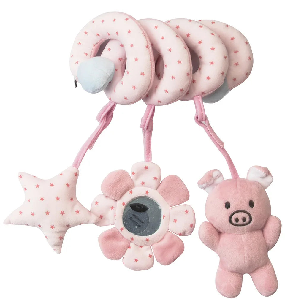 🚗🧸 Jouet de Voiture pour Bébé – Miroir, Grelot, Bruit de Papier &amp; Poignée Squeaky – Jouet d’Éveil pour Siège Auto ou Poussette™