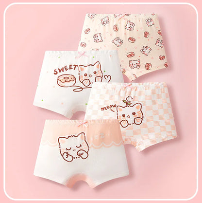 Lot de 4 Culottes Fille en Coton Ultra Doux ™