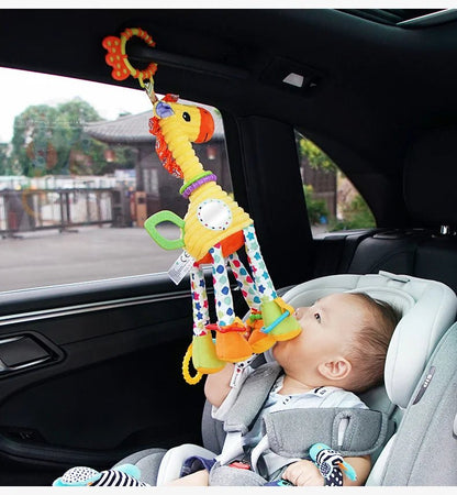 Soft Giraffe Zebra Animal Handbells Rattles Plush Infant Baby Development Handle Toys WIth Teether Baby Toy For Newborn Gifts™ - Planète bébé
