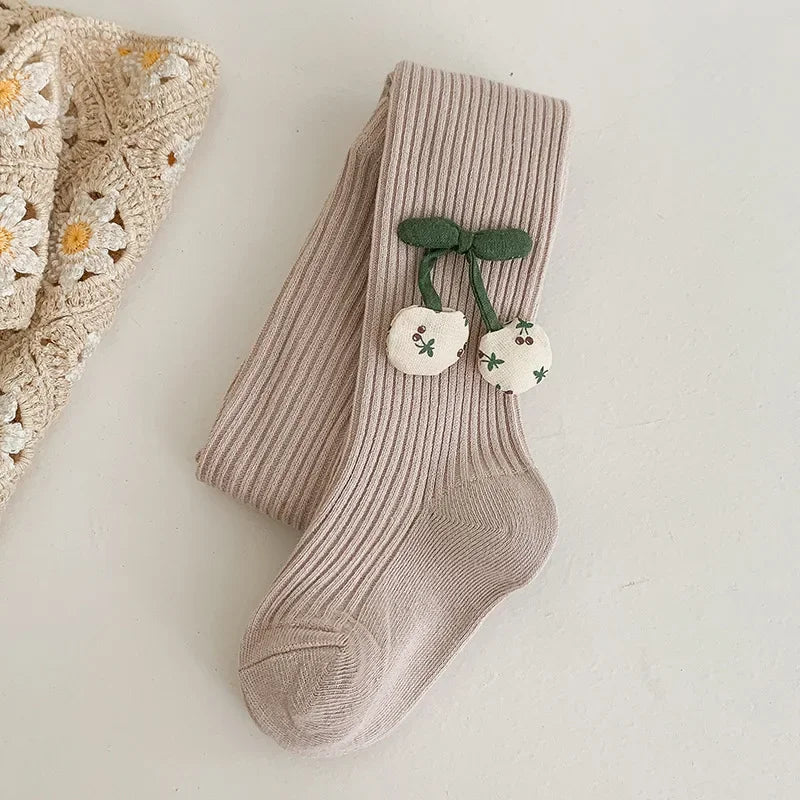 Collants Fille XUNYI – Coton Doux avec Accessoires Cerise